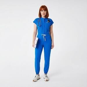 Figs Rafaela Cargo Scrub Jumpsuit XL Royal blue Technical Collection Jogger
